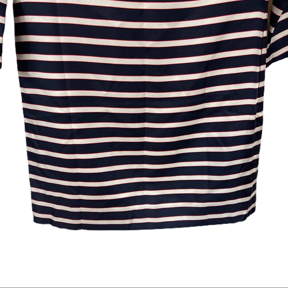 J.Crew 100% Silk Striped Sheath Dress 00 With Pockets Dead Stock - Picture 10 of 13